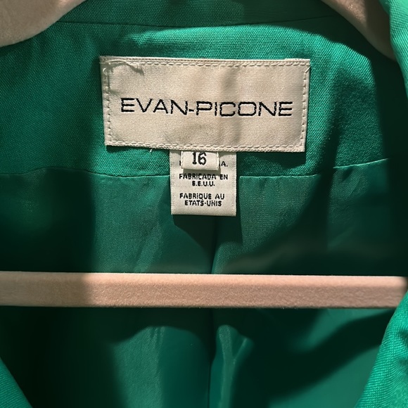 Evan-Picone Bright Green Blazer - Picture 2 of 4